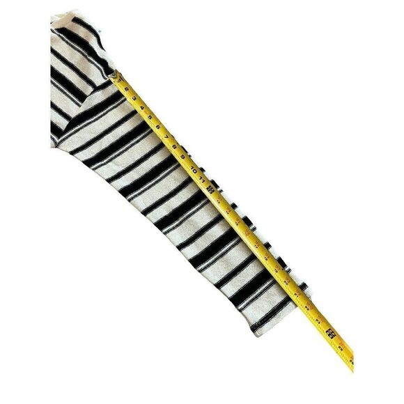 Zara Womens Rustic Sweater S Black White Striped Knit Pullover 2298/651 NWT - Picture 11 of 11